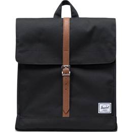 Herschel City Mid-Volume Backpack - Black/Tan Synthetic Leather