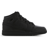 Air jordan 1 Sneakers Børnesko Nike Air Jordan 1 Mid GS - Black