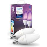 LED-pærer Philips Hue White And Color Ambiance LED Lamp 5.3W E14 2-pack