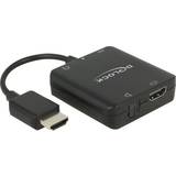 Hdmi audio extractor Kabler Deltaco HDMI/USB Micro B-HDMI/Toslink/3.5mm M-F 0.3m 0.3m