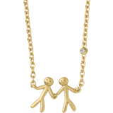 Smykker ByBiehl Together My Love Necklace - Gold/Transparent