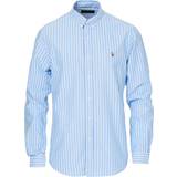 Skjorter Herretøj Polo Ralph Lauren Slim Fit Striped Oxford Shirt - Turquoise/White