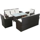 Loungesæt Havemøbler vidaXL 43972 Loungesæt, 1 borde inkl. 2 stole & 2 sofaer