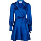 Kjoler Dametøj Neo Noir Dawn Satin Dress - Blue