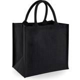 Stoftasker Westford Mill Jute Mini Tote Shopping Bag (14 Litres) (Pack of 2) (One Size) (Black)