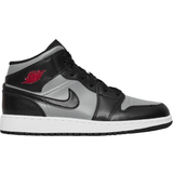 Air jordan 1 Sneakers Børnesko Nike Air Jordan 1 Mid - Black/Particle Grey/White/Gym Red