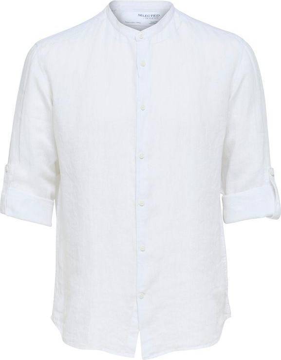 Selected Homme Pure Linen Long Sleeved Shirt - Bright White • Pris
