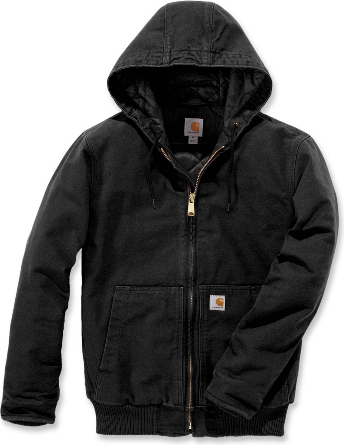 Carhartt Men's Loose Fit Washed Duck Insulated Active Jacket - Black ...