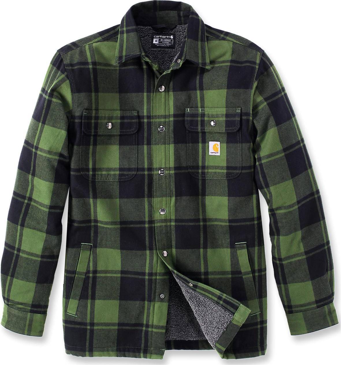 Carhartt Lined Flannel Shirt Jacket - Chive • Pris