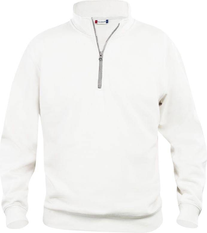 Clique Basic Half Zip Sweatshirt - White • Priser