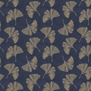 Arthouse Ginkgo Leaf Navy Wallpaper • Se laveste pris nu