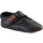 Melton Leather Shoe Velcro - Black