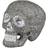 Skeleton Skull Glitter Decoration Silver