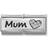 Nomination Classic Double Link Mum and Heart - Silver/White/Black
