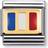 Nomination Composable Classic Link France Flag Charm - Silver/Gold/Red/White/Blue