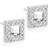 Blomdahl Brilliance Square Halo Earrings - Silver/Transparent
