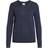 Vila Ril Round Neck Knitted Pullover - Blue/Total Eclipse