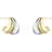 Georg Jensen Curve Earrings - Gold/Silver