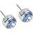 Blomdahl Bezel Earrings - Silver/Blue