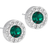 Blomdahl Skin Friendly Earrings - Silver/Green