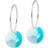 Blomdahl Round Earrings - Silver/Turquoise