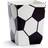 PartyDeco Popcorn Box Football White/Black 6-pack