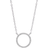Joanli Nor Anna Circle Necklace - Silver/Transparent