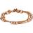Fossil Rondel Wrist Wrap Bracelet - Brown/Rose Gold/Transparent
