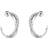 Swarovski Twist Hoop Pierced Earrings - Silver/White