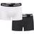 Brandit Boxer Shorts Logo 2-pack - White/Black