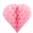 PartyDeco Honeycombs Heart 30cm Light Pink