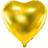 PartyDeco Foil Ballons Heart 45cm Gold