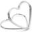 PartyDeco Table Decorations Place Card Holders Hearts Silver 10-pack