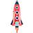 Foil Ballons Space Rocket Red