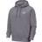 Nike Sportswear Club Fleece Pullover Hoodie - Charcoal Heather/Anthracite/White
