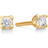 Mads Z Crown Earrings (0.09ct) - Gold/Diamond