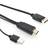 MicroConnect HDMI/USB A-DisplayPort 1.4 3m