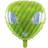 PartyDeco Foil Ballons UFO Green