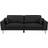 Beliani Torget Black Sofa 226cm 3 personers