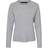 Vero Moda Doffy O-Neck Long Sleeved Knitted Sweater - Grey/Light Grey Melange