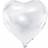 PartyDeco Foil Ballons Heart 45cm White