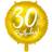 PartyDeco Foil Ballons 30th Birthday Gold/White