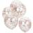Ginger Ray Latex Ballons Mix It Up Foil Confetti Transparent/Rose Gold 5-pack