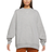 Nike Essential Oversized Fleece Sweatshirt - Dark Grey Heather/White