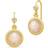 Julie Sandlau Moon Earrings - Gold/Moonstone/Transparent