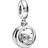 Pandora Always by Your Side Owl Dangle Charm - Silver/Blue/Transparent