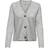 Only Button Knitted Cardigan - Grey/Light Grey Melange