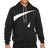 Nike Sportswear Swoosh Pullover Semi Brushed Back Hoodie - Black/White