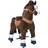 Ponycycle Ride-On Hest m. Bremse, Mørkebrun/Hvid