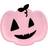 PartyDeco Disposable Plates Pumpkin Halloween Pink/Black 6-pack
